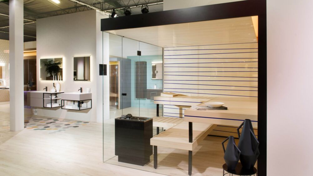 Kueng sauna essenca showroom back